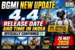 BGMI New Update 4.4 Release Date and Time in India Officially Confirmed